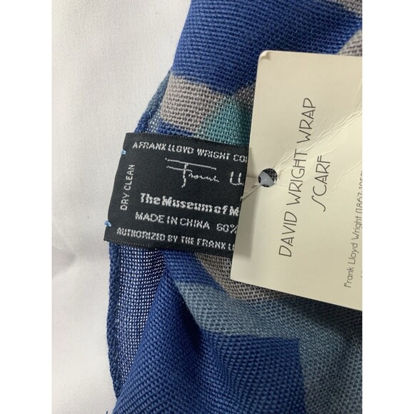 VNT Frank Lloyd Wright “David Wright Wrap Scarf” Museum Of Modern Art Collection - Picture 3 of 8